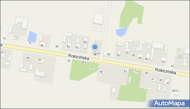 Łaznowska Wola, Rokicińska, 58, mapa Łaznowska Wola