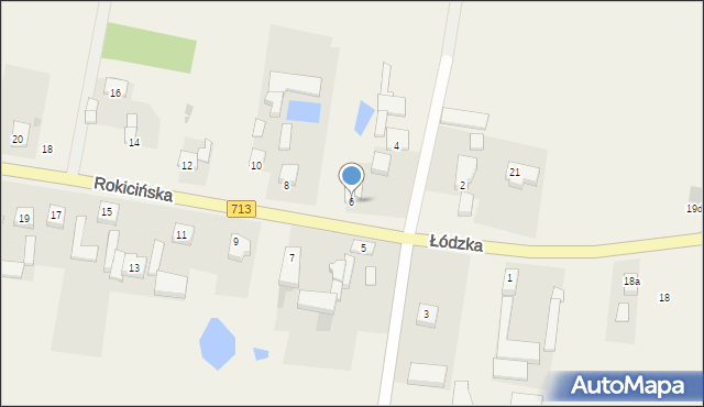 Łaznowska Wola, Rokicińska, 6, mapa Łaznowska Wola