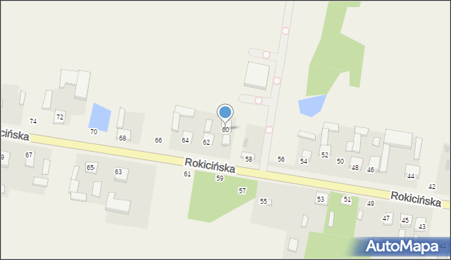 Łaznowska Wola, Rokicińska, 60, mapa Łaznowska Wola