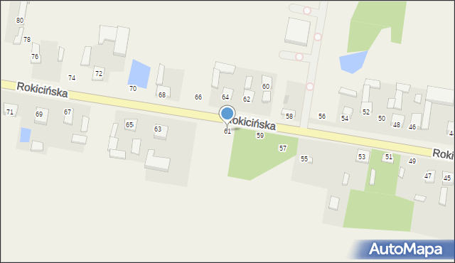 Łaznowska Wola, Rokicińska, 61, mapa Łaznowska Wola