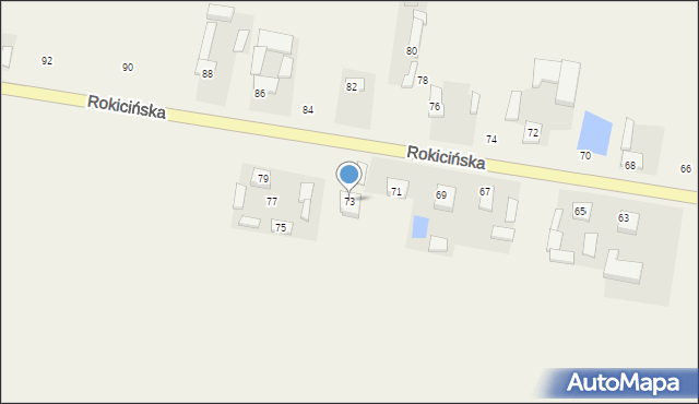 Łaznowska Wola, Rokicińska, 73, mapa Łaznowska Wola