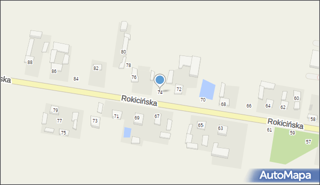 Łaznowska Wola, Rokicińska, 74, mapa Łaznowska Wola