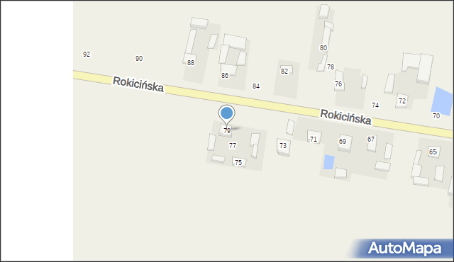 Łaznowska Wola, Rokicińska, 79, mapa Łaznowska Wola