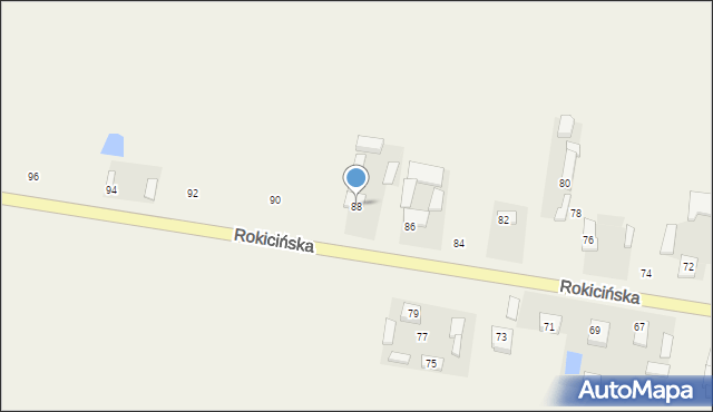 Łaznowska Wola, Rokicińska, 88, mapa Łaznowska Wola