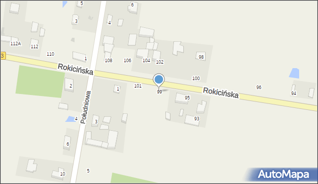 Łaznowska Wola, Rokicińska, 99, mapa Łaznowska Wola