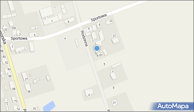 Łebunia, Rodzinna, 3, mapa Łebunia