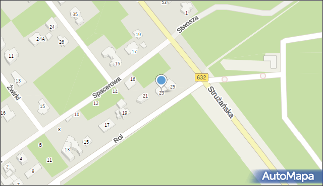 Legionowo, Roi Bolesława, gen., 23, mapa Legionowo