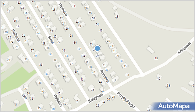 Limanowa, Romera Eugeniusza, prof., 27, mapa Limanowa