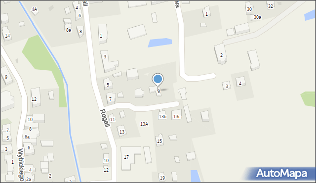 Lipusz, Rogali, 9, mapa Lipusz