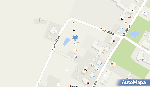 Lisewo Malborskie, Robotnicza, 18, mapa Lisewo Malborskie