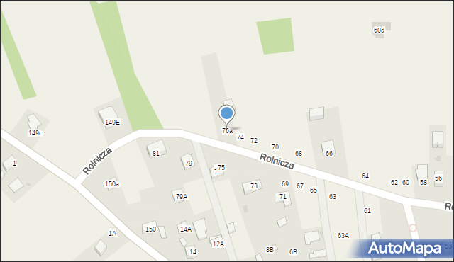 Lisia Góra, Rolnicza, 76a, mapa Lisia Góra