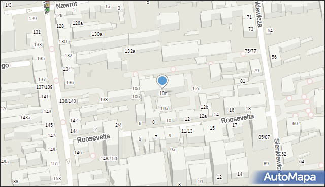 Łódź, Roosevelta Franklina Delano, 10c, mapa Łodzi