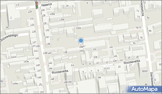 Łódź, Roosevelta Franklina Delano, 10d, mapa Łodzi