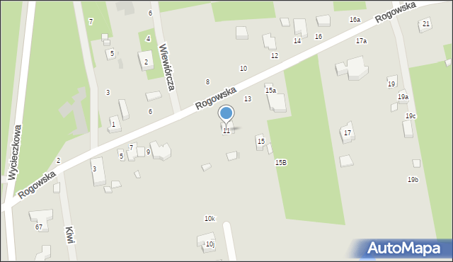 Łódź, Rogowska, 11, mapa Łodzi