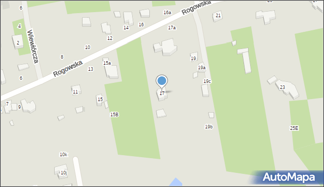 Łódź, Rogowska, 17, mapa Łodzi