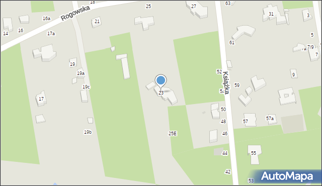 Łódź, Rogowska, 23, mapa Łodzi