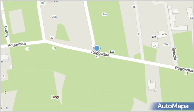 Łódź, Rogowska, 41, mapa Łodzi