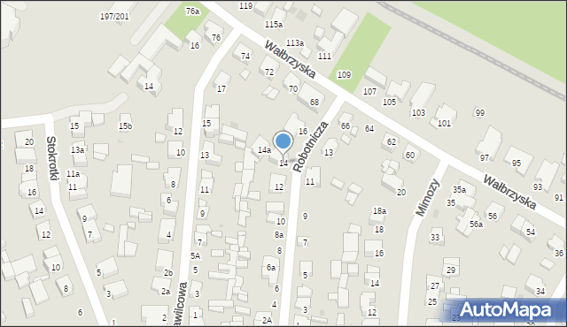 Łódź, Robotnicza, 14, mapa Łodzi