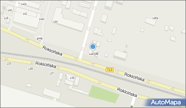 Łódź, Rokicińska, 146, mapa Łodzi