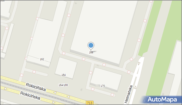 Łódź, Rokicińska, 168, mapa Łodzi