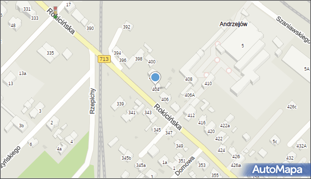 Łódź, Rokicińska, 404, mapa Łodzi