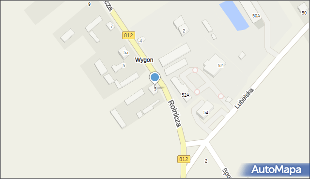 Łomazy, Rolnicza, 3, mapa Łomazy