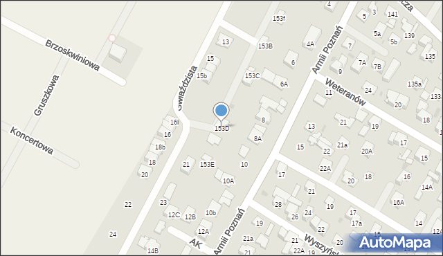 Łomianki, Rolnicza, 153D, mapa Łomianki
