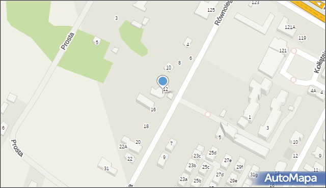 Łomianki, Równoległa, 14, mapa Łomianki