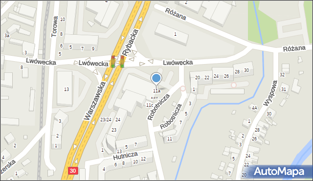 Lubań, Robotnicza, 11a, mapa Lubań