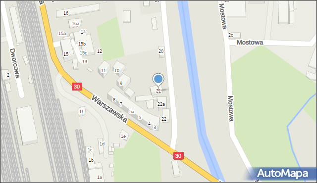 Lubań, Robotnicza, 21, mapa Lubań