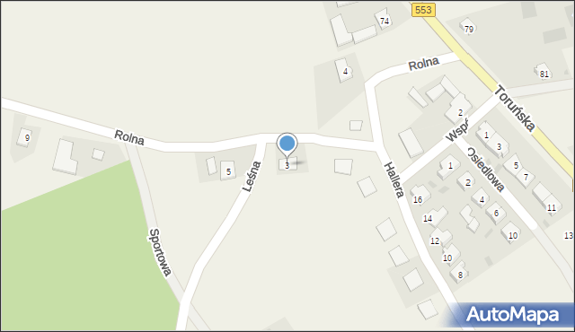 Łubianka, Rolna, 3, mapa Łubianka