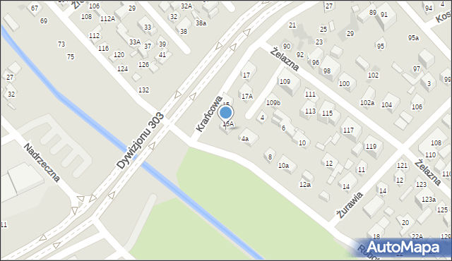 Lublin, Robotnicza, 2, mapa Lublina