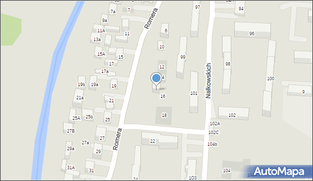 Lublin, Romera Eugeniusza, prof., 20, mapa Lublina