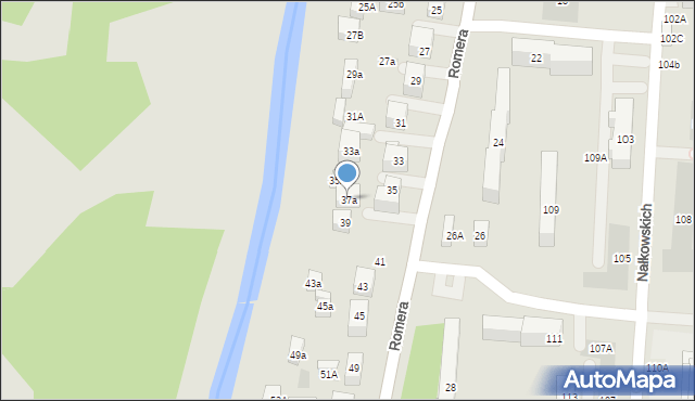 Lublin, Romera Eugeniusza, prof., 37a, mapa Lublina