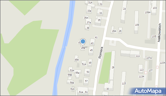 Lublin, Romera Eugeniusza, prof., 45a, mapa Lublina