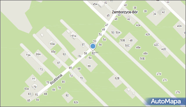 Lublin, Roślinna, 62, mapa Lublina