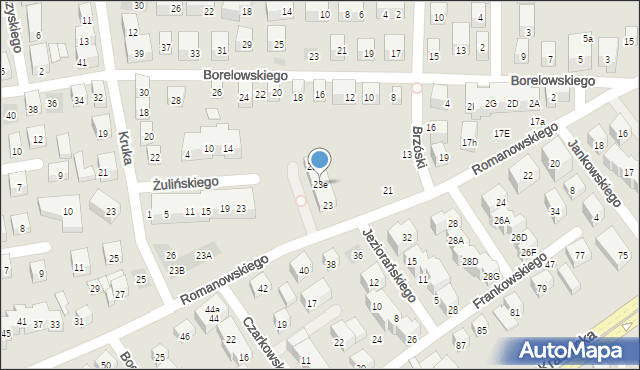 Lublin, Romanowskiego Mieczysława, 23e, mapa Lublina