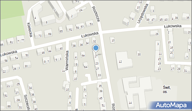 Lublin, Roztocze, 17, mapa Lublina