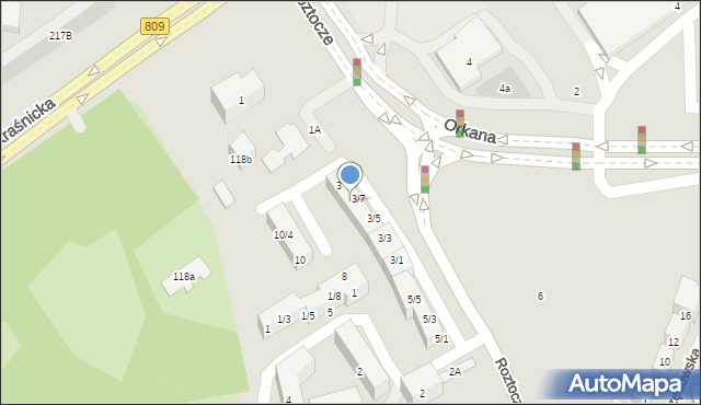 Lublin, Roztocze, 3b, mapa Lublina