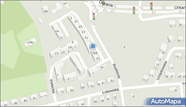 Lublin, Roztocze, 5d, mapa Lublina