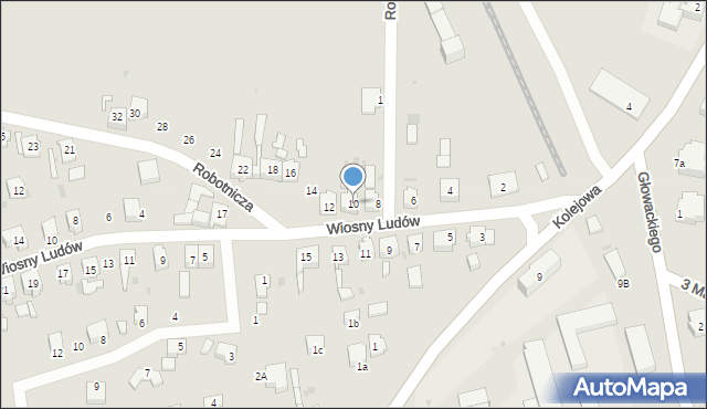 Lubsko, Robotnicza, 10, mapa Lubsko