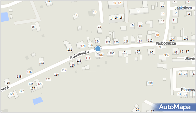 Lubsko, Robotnicza, 109, mapa Lubsko