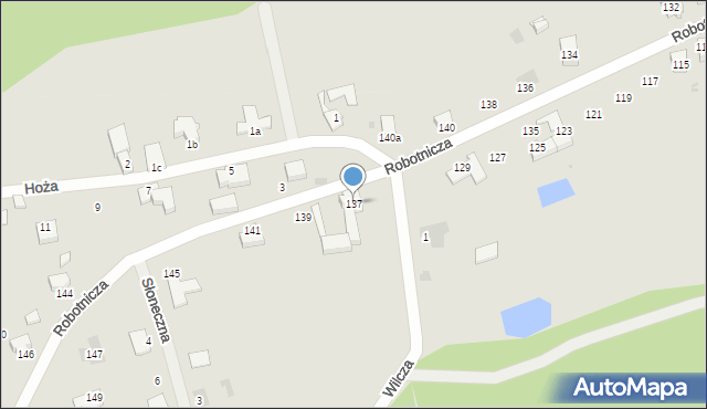 Lubsko, Robotnicza, 137, mapa Lubsko