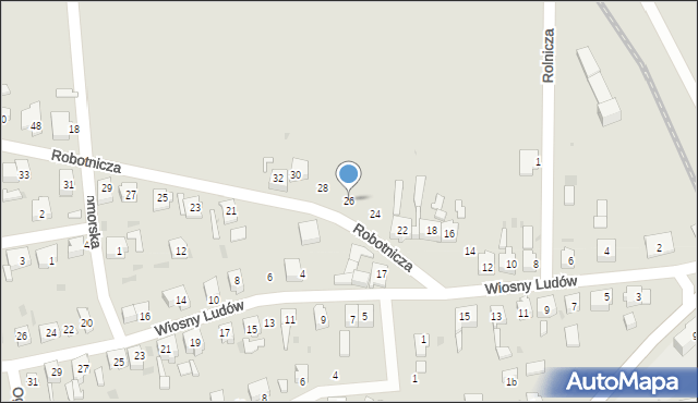 Lubsko, Robotnicza, 26, mapa Lubsko