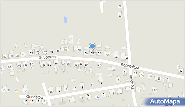 Lubsko, Robotnicza, 54, mapa Lubsko