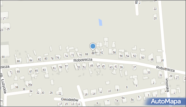 Lubsko, Robotnicza, 66, mapa Lubsko