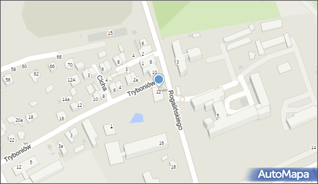 Łuków, Rogalińskiego Andrzeja, dr., 12, mapa Łuków