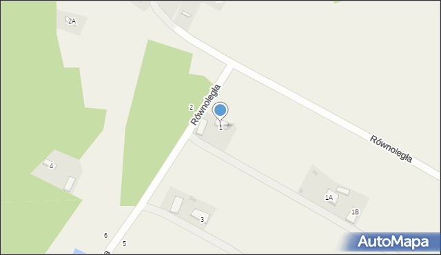 Luszowice, Równoległa, 1, mapa Luszowice