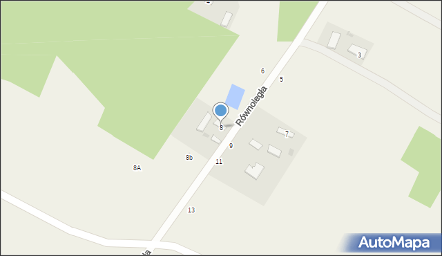 Luszowice, Równoległa, 8, mapa Luszowice