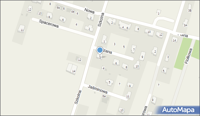 Lutynia, Różana, 2, mapa Lutynia